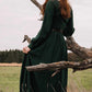 Vintage Inspired Green Linen maxi dress 1454