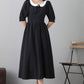 Vintage inspired cotton linen dress 2559