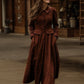 Midi plaid winter wool coat dress 5177