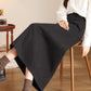 A line black midi winter wool skirt 5467