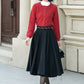 black a line midi wool skirt 5310