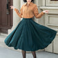 High waist a line winter wool skirt 5311