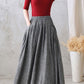 Linen Maxi Skirt with Pockets 2772