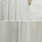 White Linen Midi swing Dress 5980