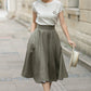 High-Waisted Midi Skirt with Pockets 5680