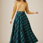 Vintage Inspired Long Wool Plaid Skirt 5264