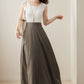 High Waist A Line Maxi Skirt for Women 5136