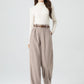 Wide leg long wool pants for women 5324