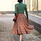 Plaid winter a line winter wool skirt 5276