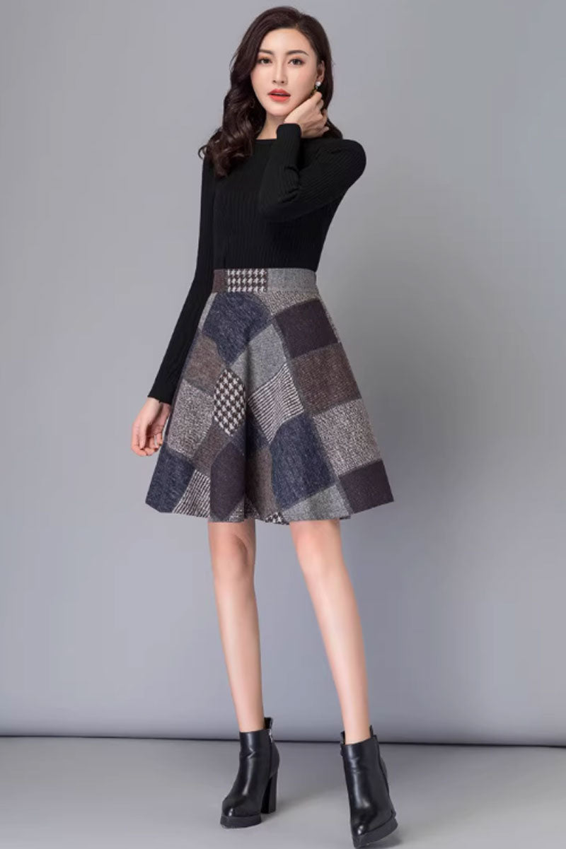 Skater winter wool skirt for women 4655-1 Xiaolizi Skater winter wool skirt for women 4655-1 Xiaolizi