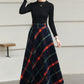 Xiaolizi Plaid Wool Maxi Skirt for Women – Handmade A-Line Winter Swing Skirt 6619