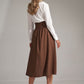 High waist winter wool skirt women TT0143