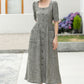 Gray Casual outfit Long Linen dress 5984
