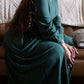 Vintage Inspired Green Linen maxi dress 3620