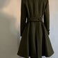 Army green winter wool coat women 5291