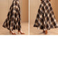 A line long plaid winter wool skirt 5563