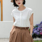 White Linen tops, Womens Summer Linen Blouse 5992