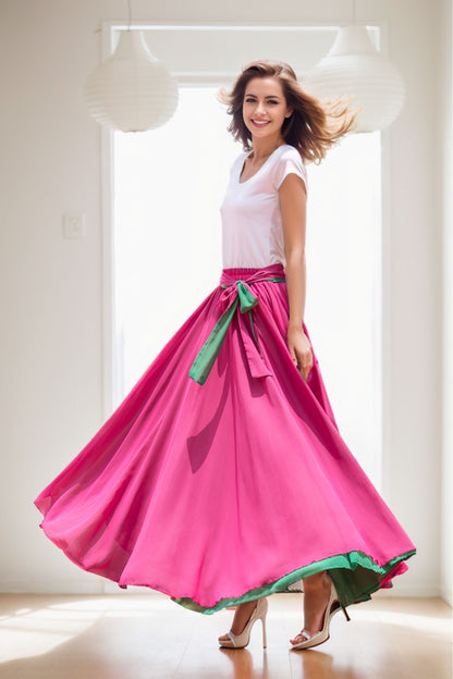 Swing womens summer maxi chiffon skirt 2752