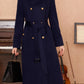 Double breasted long winter wool coat 6274