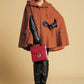 Women's hooded Winter wool cape coat 0390#