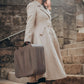 Vintage inspired Beige Long wool coat 3183