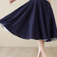 Swing midi circle linen summer skirt 4972 -Size XS #CK2400185