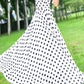 Black and white maxi summer chiffon dress 5158