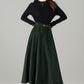 Vintage Handmade Wool Maxi Skirt – A-Line Winter Elegance | Xiaolizi 6497