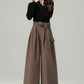 Wide leg palazzo winter wool pants 5240