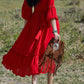 Red prom summer vacation beach dress TT0017