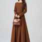 Wool maxi winter womens dresses 5305