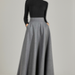 1950s Elastic Waist Wool Skirt 2437#