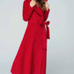 Women's long trench coat with hood 1602#