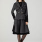 Gray military short wool coat 4605