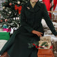 Green Winter Women Custom Retro Wool Coat 3155