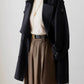 Black short trench coat for women 5376