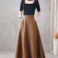 High Waist A Line Skirt with Pocke 3286