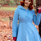 Blue swing princess coat with hood 2419