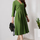 Knee length linen dress for women 5600