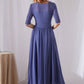 Pleated Maxi Chiffon Dress 3457, Size L #CK2201560