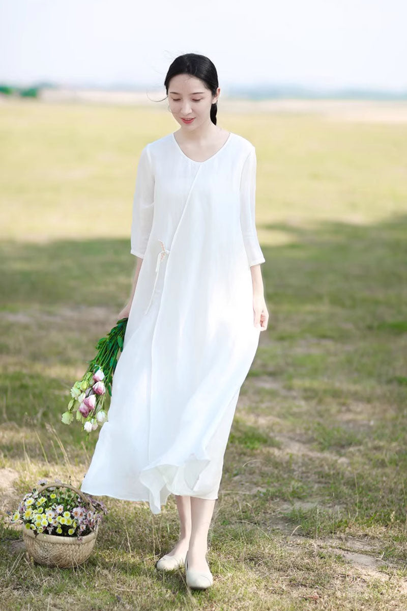 prom summer linen dress flowy dress 4321 prom summer linen dress flowy dress 4321