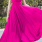 V neck prom summer wedding chiffon dress 5162