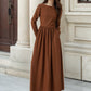 Wool maxi winter womens dresses 5305