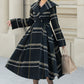 Fit and flare striple winter wool coat 5454