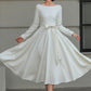 Vintage Handmade Wool Blend Fit & Flare Winter Dress | Xiaolizi 6509