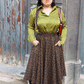 Midi Wool Plaid Circle Skirt For Women 4723