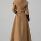 Long Wool Trench Coat with Hood 4505