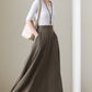 High Waist A Line Maxi Skirt for Women 5136