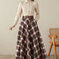 Maxi wool plaid skirt for women 4625