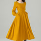 Long winter wool dress with pockets 5236